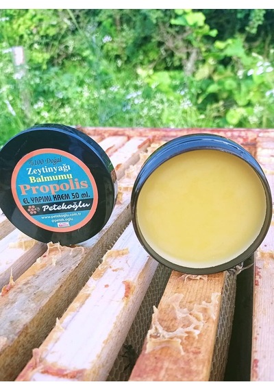 Ham Propolis Balmumu Zeytinyağı El Yapımı Doğal Onarıcı Krem 50 Ml