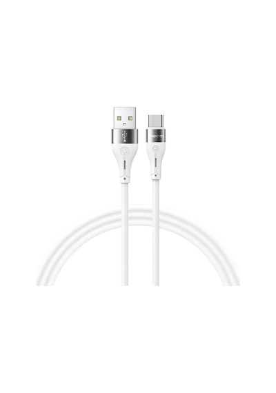 Recci Rs11c Swift Serisi Usb-a To Type-c 3a Hızlı Şarj Özellikli Data Ve Şarj Kablosu 1m Beyaz