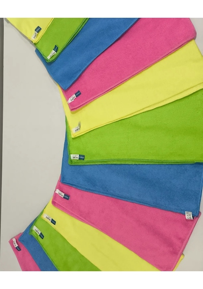 Mikrofiber Kalın Temizlik Bezi 40 40 Cm 3 Adet - Mavi-mavi-pembe Mavi - Pembe