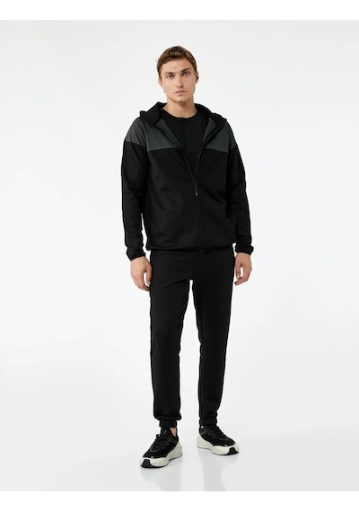 Koton Straight Fit Beli Bağcıklı Jogger Erkek Eşofman Altı 6wam40029nk Siyah