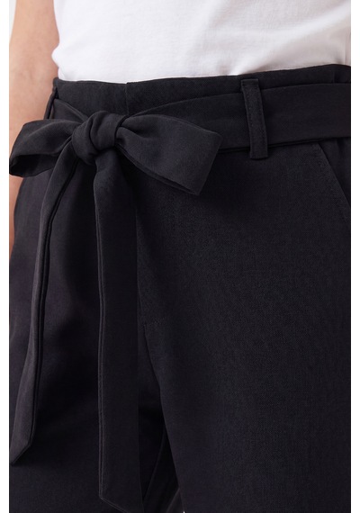Joy Kids Kız Çocuk Bağlamalı Kumaş Pantolon 9-14yaş Siyah