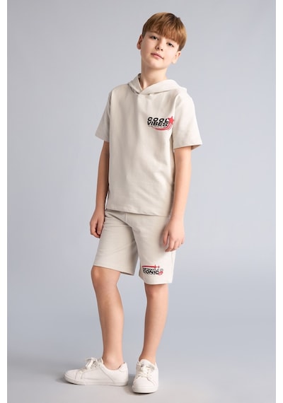 Defacto Sweatshirt Kumaşı 2li Takım Erkek Çocuk H0327a826smgr503 Gri-gr503