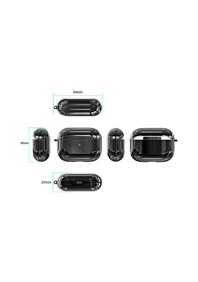 Apple Uyumlu AirPods Pro Kılıf Zore Airbag 06 Silikon Siyah