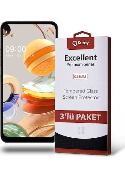 LG Uyumlu K61 Ekran Koruyucu Cam 3 Adet (534060589)
