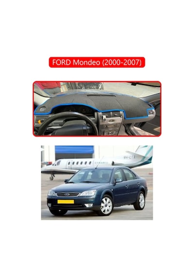 Ford Mondeo 2000-2007 Torpido Koruma Halısı Kırmızı Kenar