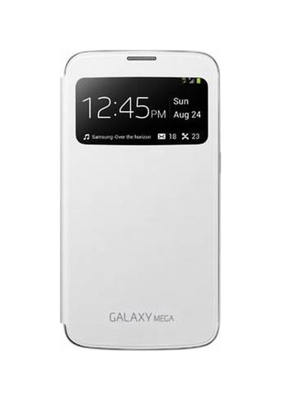 Galaxy Mega İ9200 İle Uyumlu S View Cover Kılıf Beyaz Ef-cı920bwegww