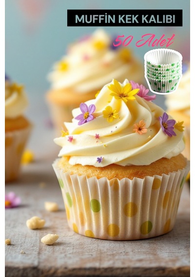 Muffin Cupcake Kağıdı, Renkli Cupcake Muffin Kağıdı Muffin Kek Kalıbı Desenli Browni Kek Kapsülü Kağ Diğer