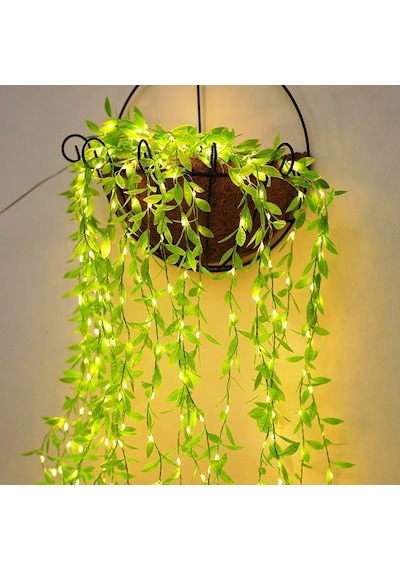 Vıp Kalite Salkım Yaprak Led Işık Gün Işığı Led Salkım Sarmaşık Led Işık 3x1 Metre 180 Led Modlu Gün Işığı