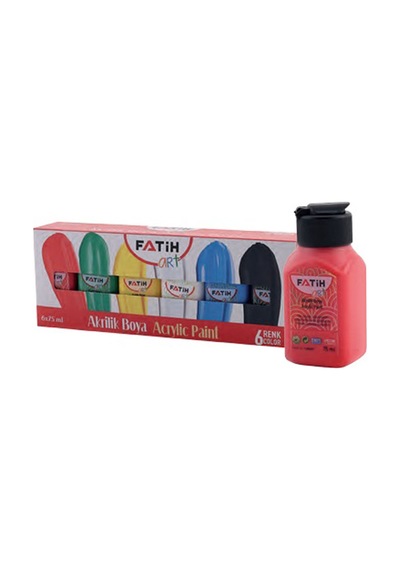 Fatih Akrilik Boya 75 Ml 6 Renk 55505 Kırmızı