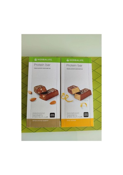 Herbalife Protein Bar Limon Aromalı 14'lü Paket Protein Bar Vanilya Aromalı Bademli 14'lü Paket