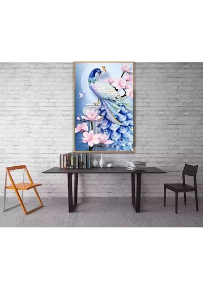 5D Sayılarla Elmas Boyama Tavus Kuşu-2 Diamond Painting Kit