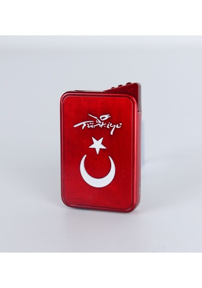 Mercitech Türkiye Logolu Ay Yıldızlı Metal Gövde Lüks Çakmak