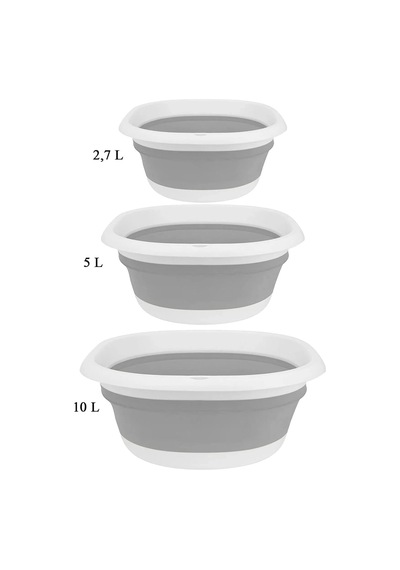 Orret Home Katlanabilir Silikon Badya,akordiyon Plastik Leğen,katlanabilir Leğen 31x31 Genel