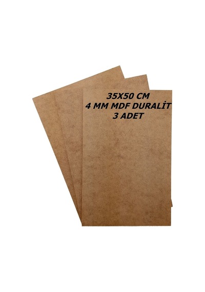 35x50 Cm 3 Adet 4 Mm Mdf Duralit