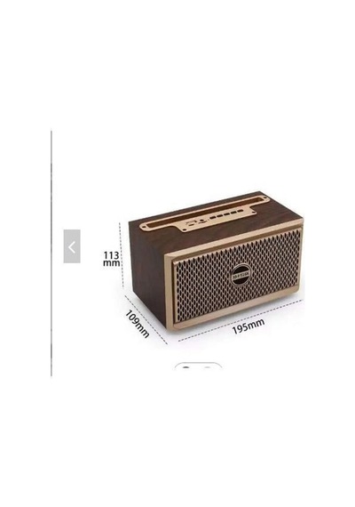 Ahşap 10w Telefon Standlı Süper Baslı Bluetooth Hoparlör Kahve Rengi - 622847007