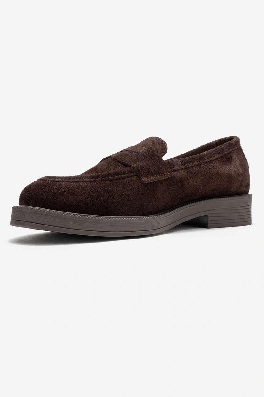 Luvishoes Luvi Shoes Pline Kahverengi Süet Hakiki Deri Kadın Loafer Ayakkabı Kahve Süet