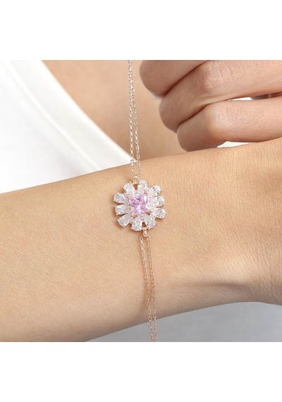 Mia Vento Effective Diamond Milano Rüyası Rose Renk Pink Taşlı Gümüş Bileklik