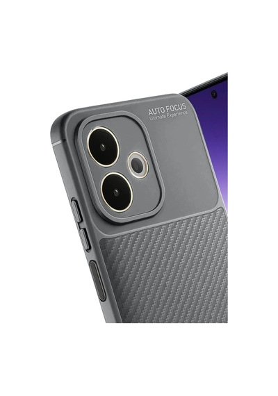 Oppo A5 Pro 4g Kılıf Auto Focus Karbon Kapak - Gri