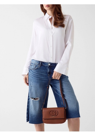 Guess Isola Dönüştürülebilir Kapaklı Çapraz Askılı Kadın Kahverengi Omuz Çantası Hwbg9905210-cog