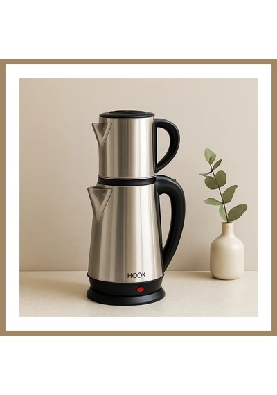 Bezos Elektrikli Çay Makinesi 1.8l Su Isıtıcı + 0.8l Demlik 1800w 22