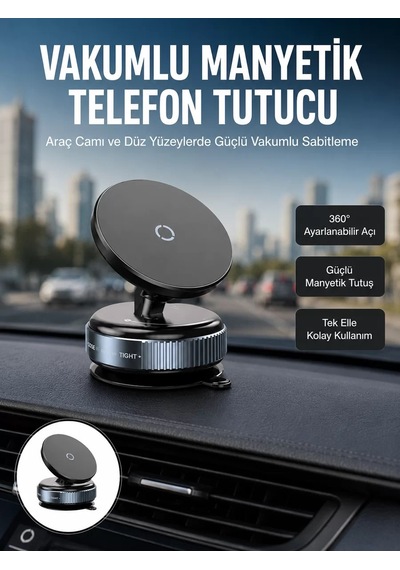Çok Yönlü Döner Başlıklı Vakumlu Araç Telefon Standı Sert Yolla Çok Renkli