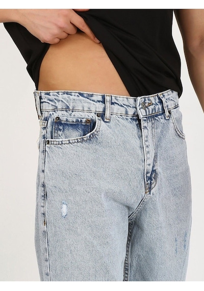 Baggy Diz Yırtık Buz Mavi Jean-buz Mavi - 30 Buz Mavi