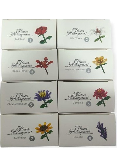 Ctoy Building Block Flower 8'li Paket