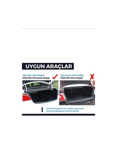 Bagaj Kapağı Kaldırma Yayı Tekli Pratik Bagaj Yayı Araba 1 Adet