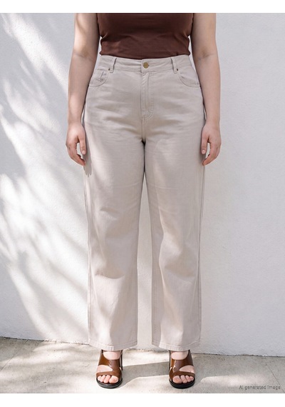 Lcwaıkıkı Curve Gri Büyük Beden Straight Fit Kadın Jean Pantolon