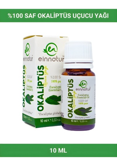 Einnatur Okaliptüs Uçucu Yağı % 100 Saf Eucalyptus Globulus Essential Oil 1 8-Sineol 10 ML