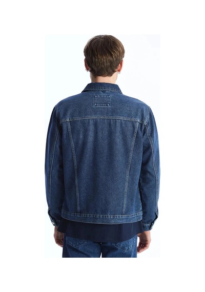 LC Waikiki Lcw Jeansındigo Standart Kalıp Erkek Jean Ceket Mavi