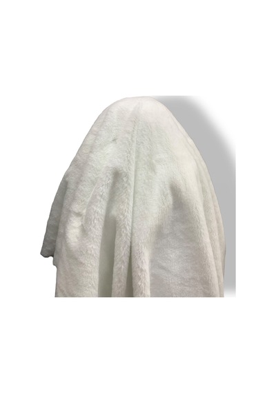 Zp Toscana , 800 Gr Ithal Kar Beyaz Peluş Kumaş 100x150cm Tekstil, Ev Tekstili Beyaz Beyaz