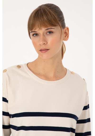 U.s. Polo Assn. Kadın Krem Kazak /triko 50317548-vr071 Krem