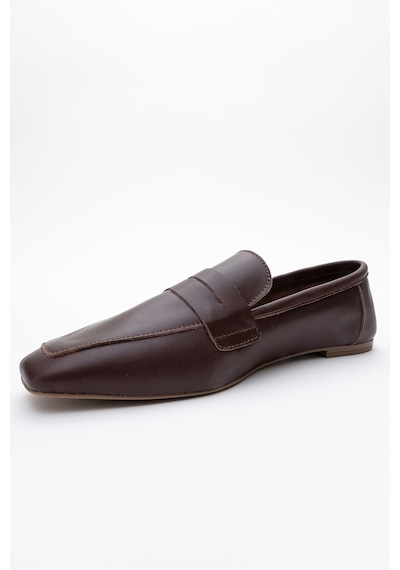 Luvishoes Luvi Shoes Morne Kahverengi Cilt Hakiki Deri Kadın Loafer Ayakkabı Kahverengi Deri