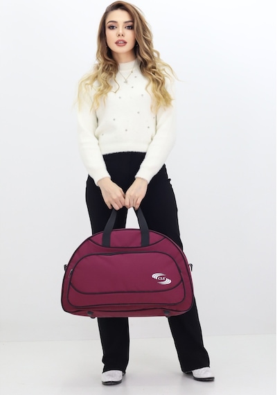Probag Bordo Spor Ve Seyahat Çantası Ayakkabı Bölmeli, Su Geçirmez, Omuz Askılı Antrenman Çantası Bordo