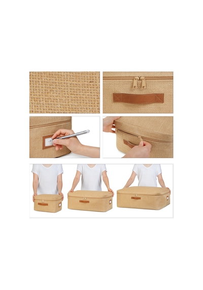 Ocean Home Textile 3'lü Jüt Hurç Set