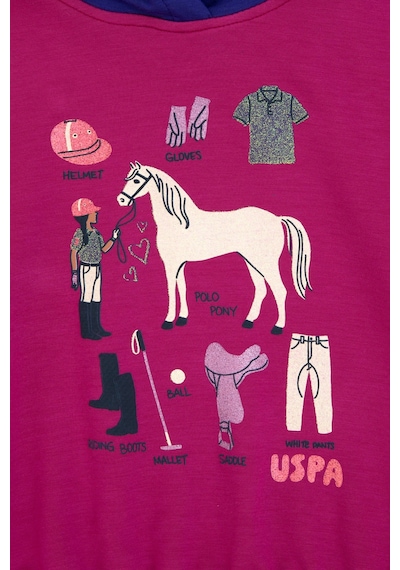 U.s. Polo Assn. Kız Çocuk Fuşya Sweatshirt 50317906-vr023 Fusya