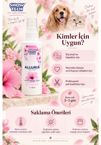 Showtech Alluria Dişi Kedi Ve Köpek Parfümü 100 Ml