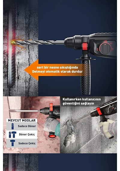 Assur Profesyonel Metal Şanzıman Kırıcı Delici Hilti Darbeli Matkap 2 - 28mm - 1799