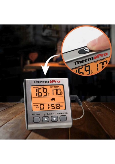 ThermoPro Dijital Problu Et Barbekü Gıda Termometresi
