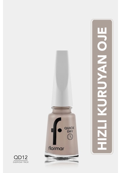 Flormar Quick Dry Hızlı Kuruyan İnce Yapılı & Parlak Bitişli Oje Qd12 Everyday Trick New