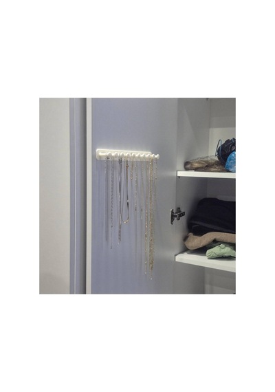 Takı Kanca Rayı Organizer Askılık 10 Bölmeli Askılık 14 Cm Beyaz - 934965922 Beyaz