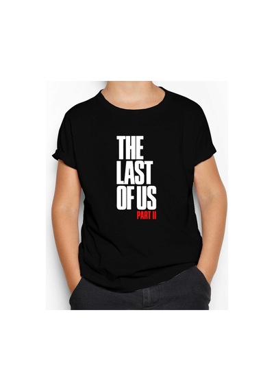 Zepplin Giyim The last of Us Part 2 Yazı Siyah Çocuk Tişört Siyah