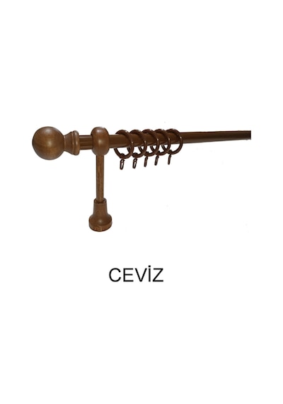 Perdemix Klasik Ahşap Rustik Perde Askısı 28 Mm