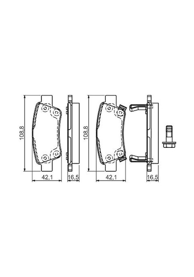 Honda Cr-V 1.6I-Dtec 2013-2018 Bosch Arka Balata