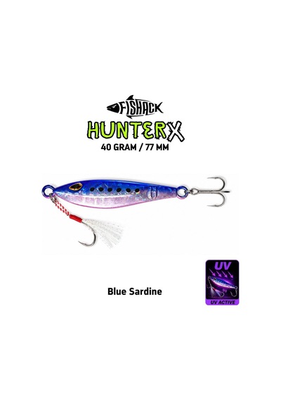 Metal Jig Yem - Fishack Hunterx - 40g 77mm - Renk Blue Sardine