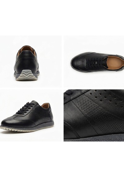 Growish Gd0104 Hakiki Deri Termoaktif Taban Üst Kalite Koku Yapmaz Çift Renk Hafif Taban Siyah Sneaker Spor Ayakkabı Growish Gd0104 Hakiki Deri Termoaktif Taban Üst Kalite Koku Yapmaz Çift Renk Hafif Taban Siyah Sneaker Spor Ayakkabı