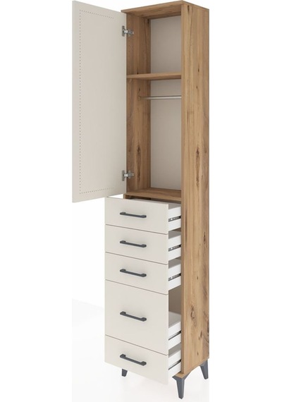 Arges Dolap 2 Raflı 5 Çekmeceli Tek Askılı 44x30x221 Çam-aytaşı Çam Arges Dolap 2 Raflı 5 Çekmeceli Tek Askılı 44x30x221 Çam-aytaşı Çam