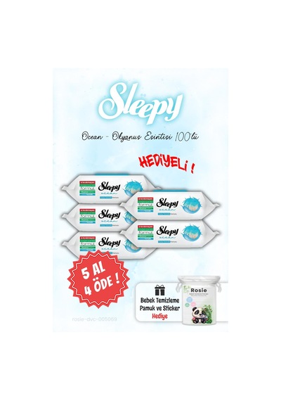 Sleepy 5 Al 4 Öde Ocean - Okyanus Islak Havlusu Ve Rosıe Tekli