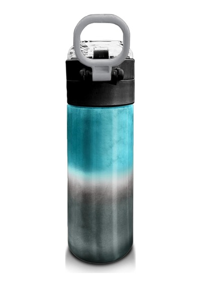 Coral High Kids Nefti Gri Renk Geçişli Desenli Pipetli Ve Direkt İçim Çelik Termos 500 Ml 31969 Altın